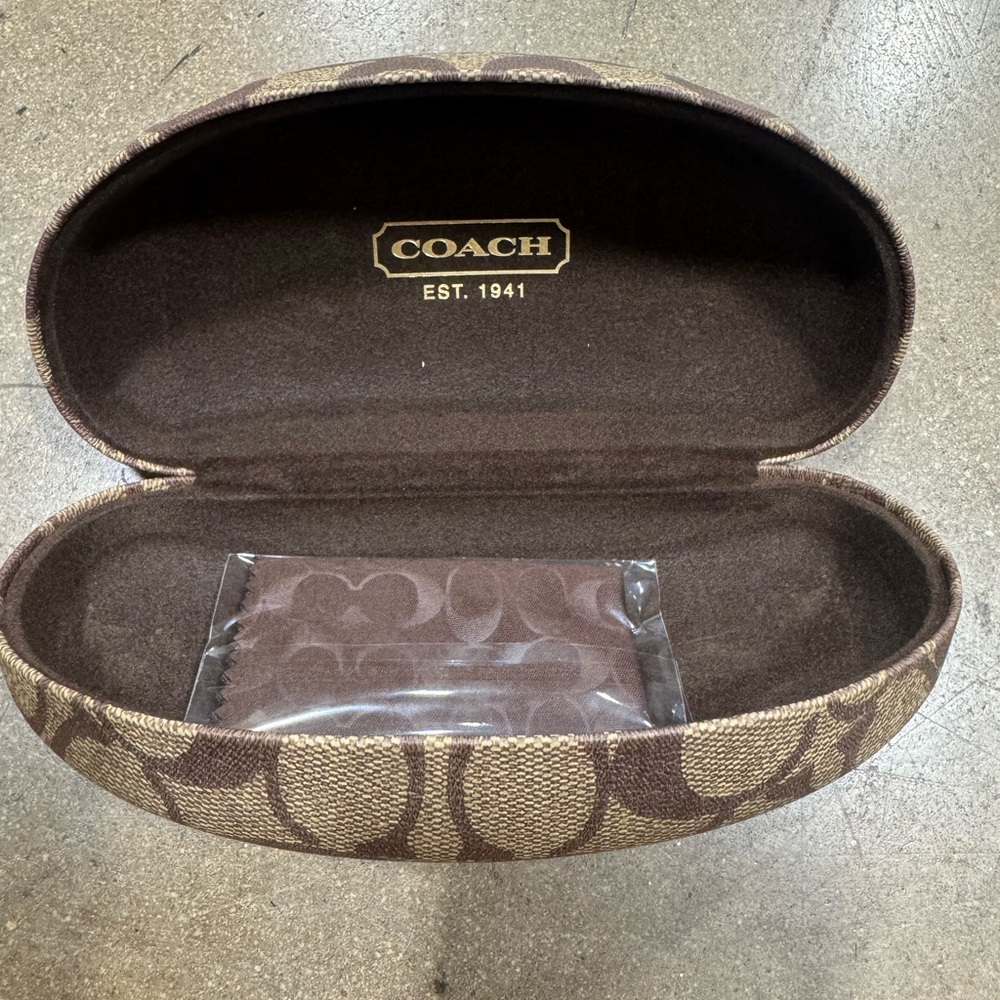 Coach Brown Patterned Sunglasses Case - image 3